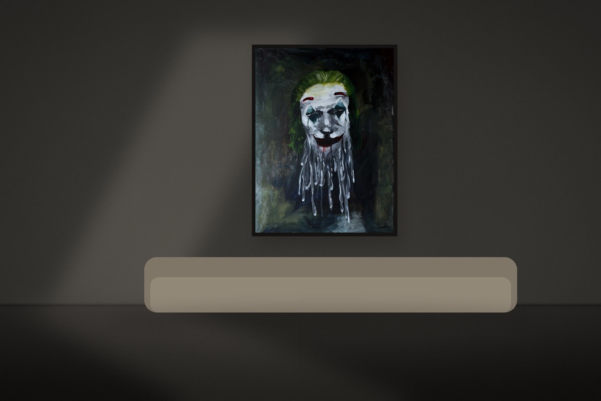 The Last Laugh, installed in a room
