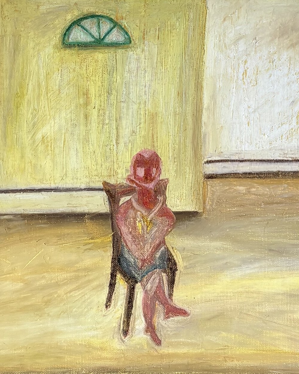 The Waiting Room, detail of the seated red figure