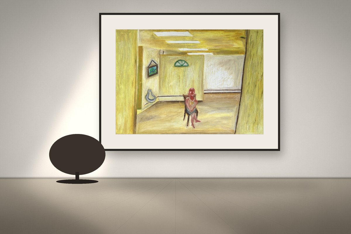 The Waiting Room, installed in a room